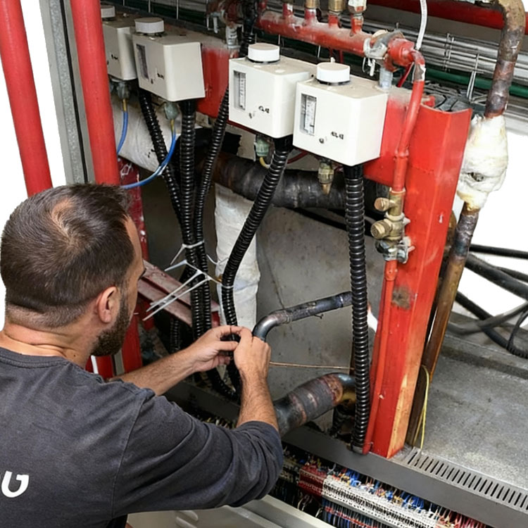 טכנאי קירור מחליף מפריד טיפות